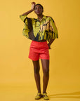 Max Cropped Linho Estampado