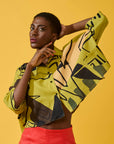 Max Cropped Linho Estampado
