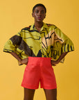 Shorts Evasê Linho Liso