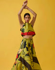 Cropped Alladin Linho Estampado