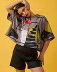 Cropped Tunísia Algodão Estampado