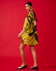 Vestido Jogador Linho Estampado