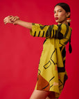Vestido Jogador Linho Estampado