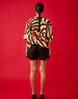 Shorts Evasê Linho Liso