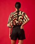 Cropped Tunísia Viscose Estampado