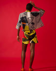 Shorts Evasê Linho Estampado