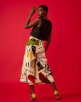 Pantalona Elástico Linho Estampado