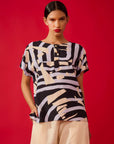 Camiseta Tenista Viscose Estampado