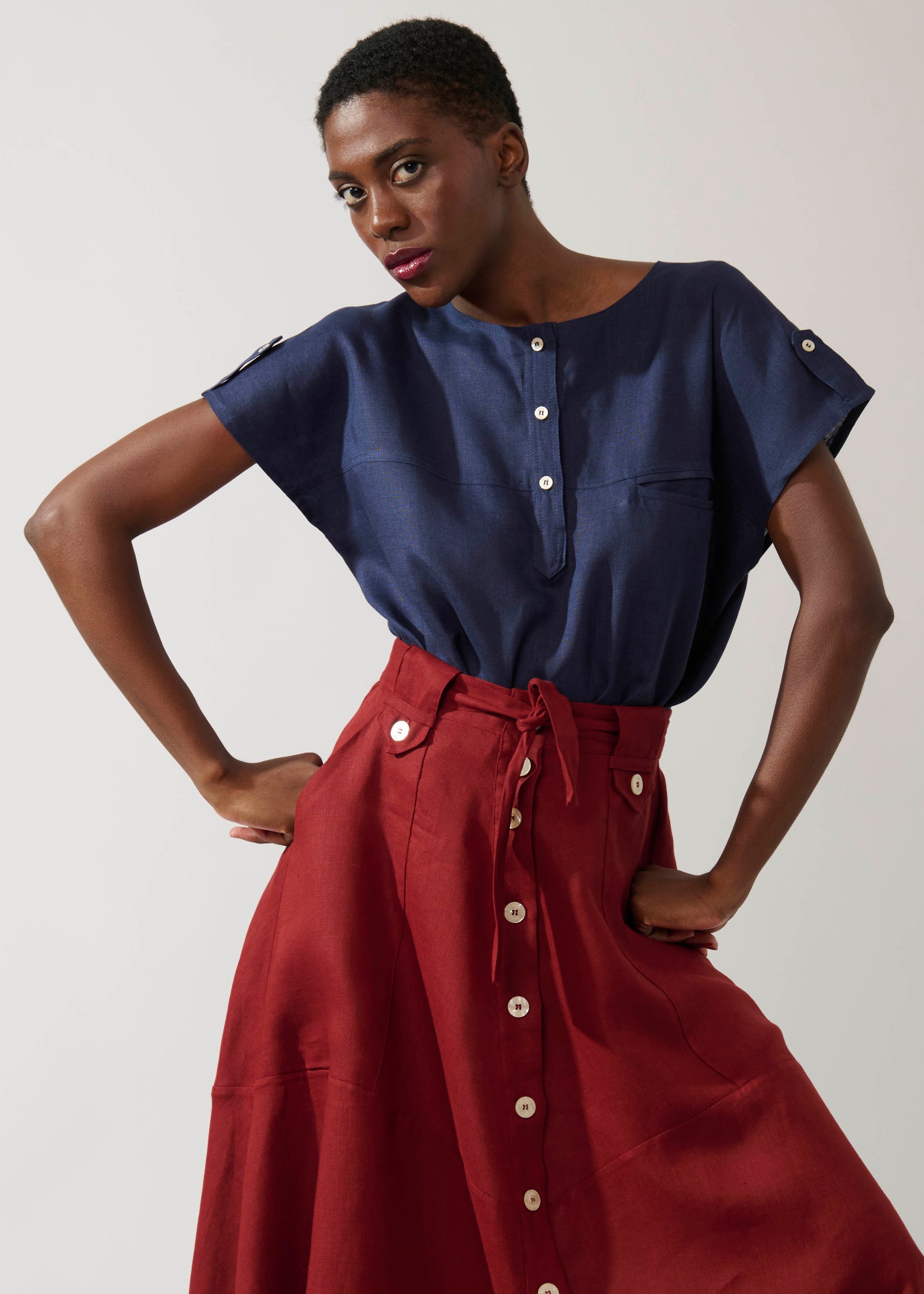 Camiseta Tenista Linho Liso