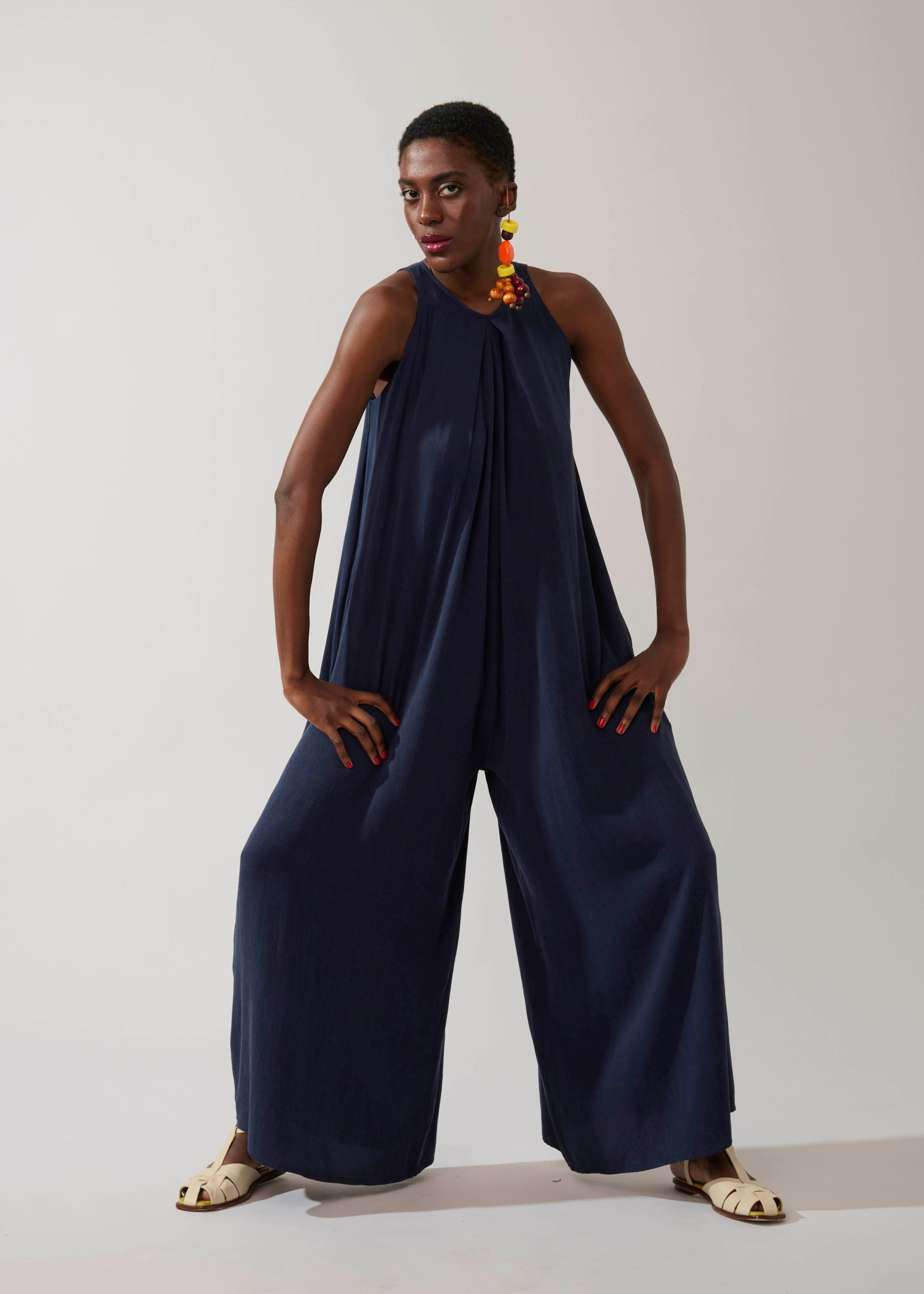 Macacão Prega Lyocell Liso