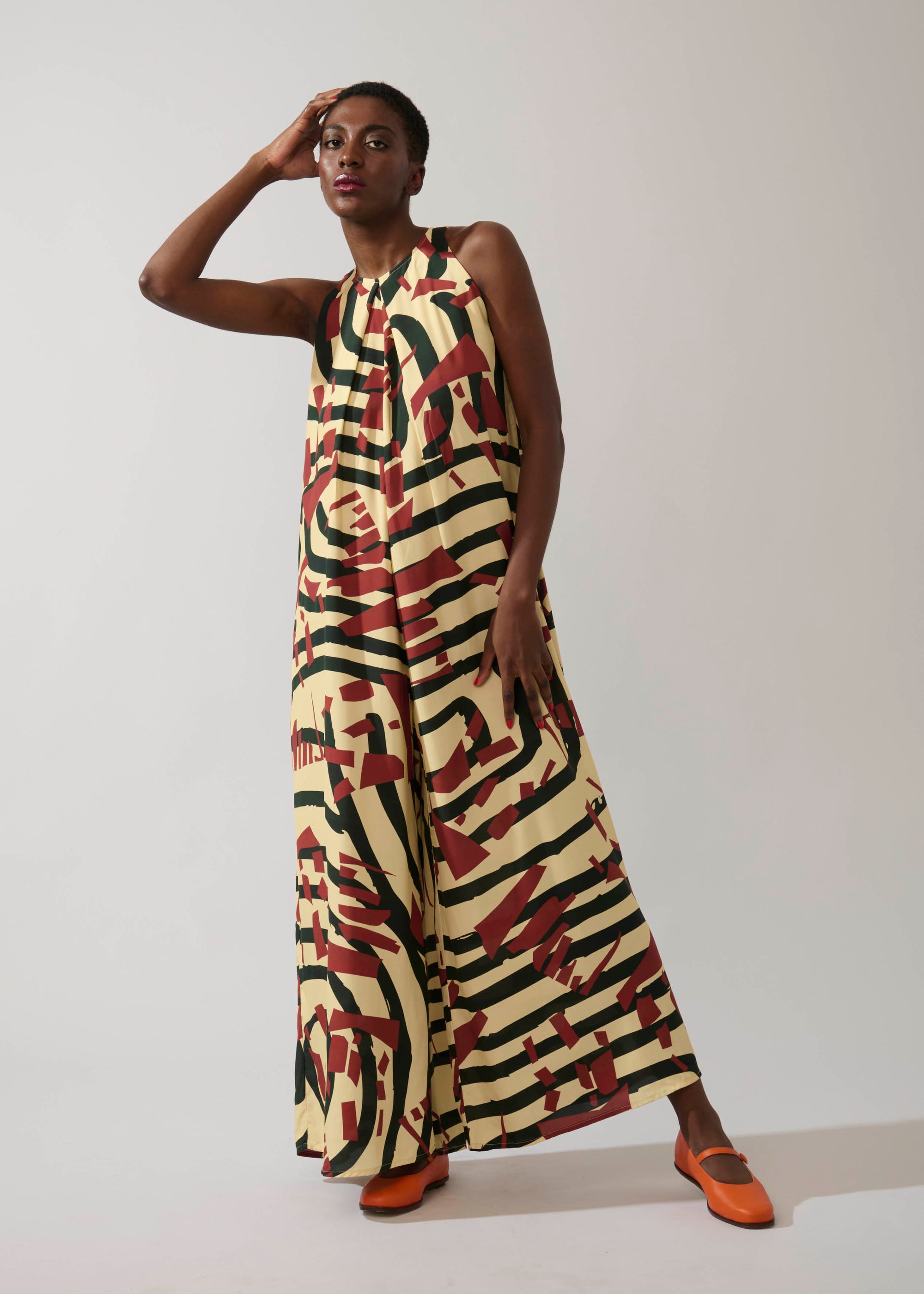 Macacão Prega Viscose Estampado