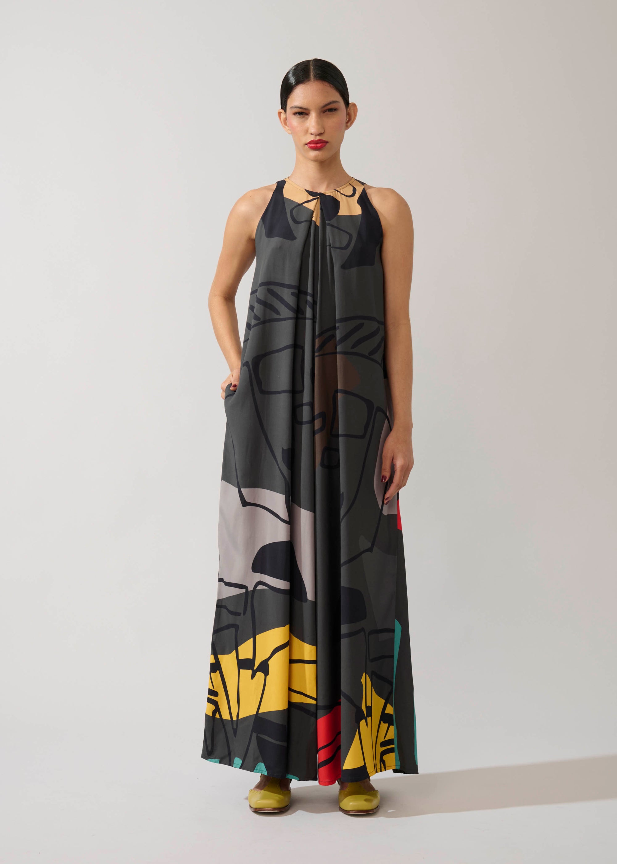 Macacão Prega Viscose Estampado