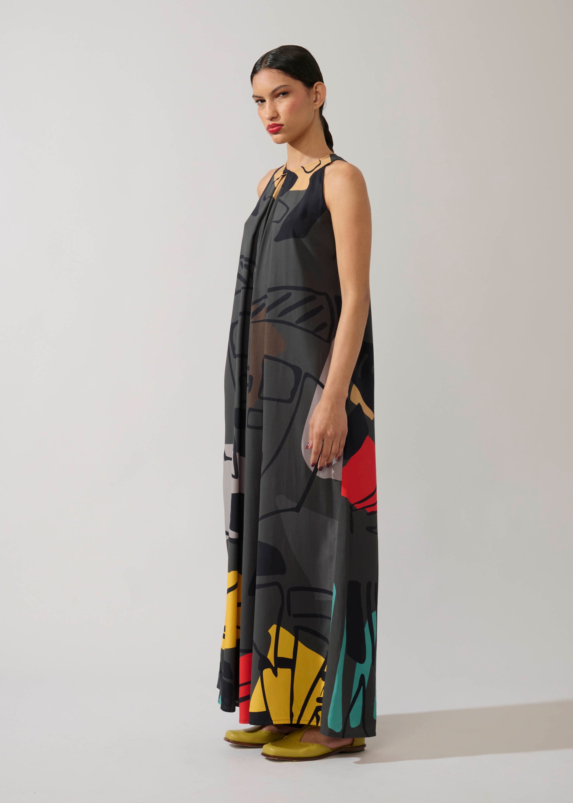 Macacão Prega Viscose Estampado