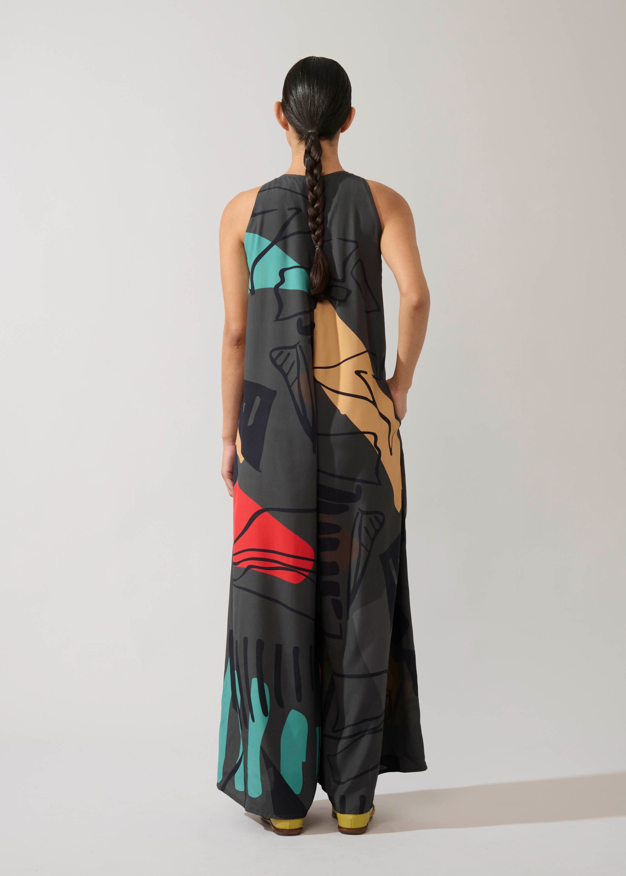 Macacão Prega Viscose Estampado