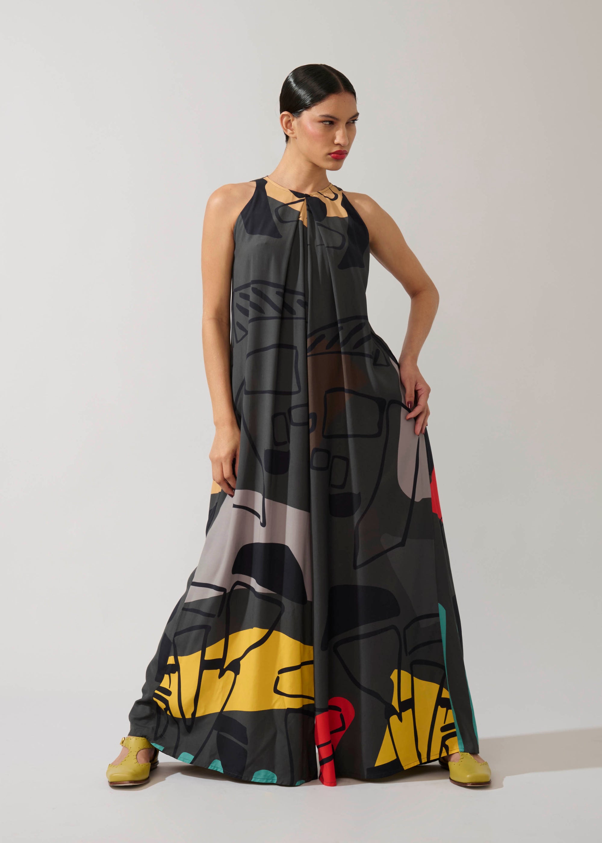 Macacão Prega Viscose Estampado