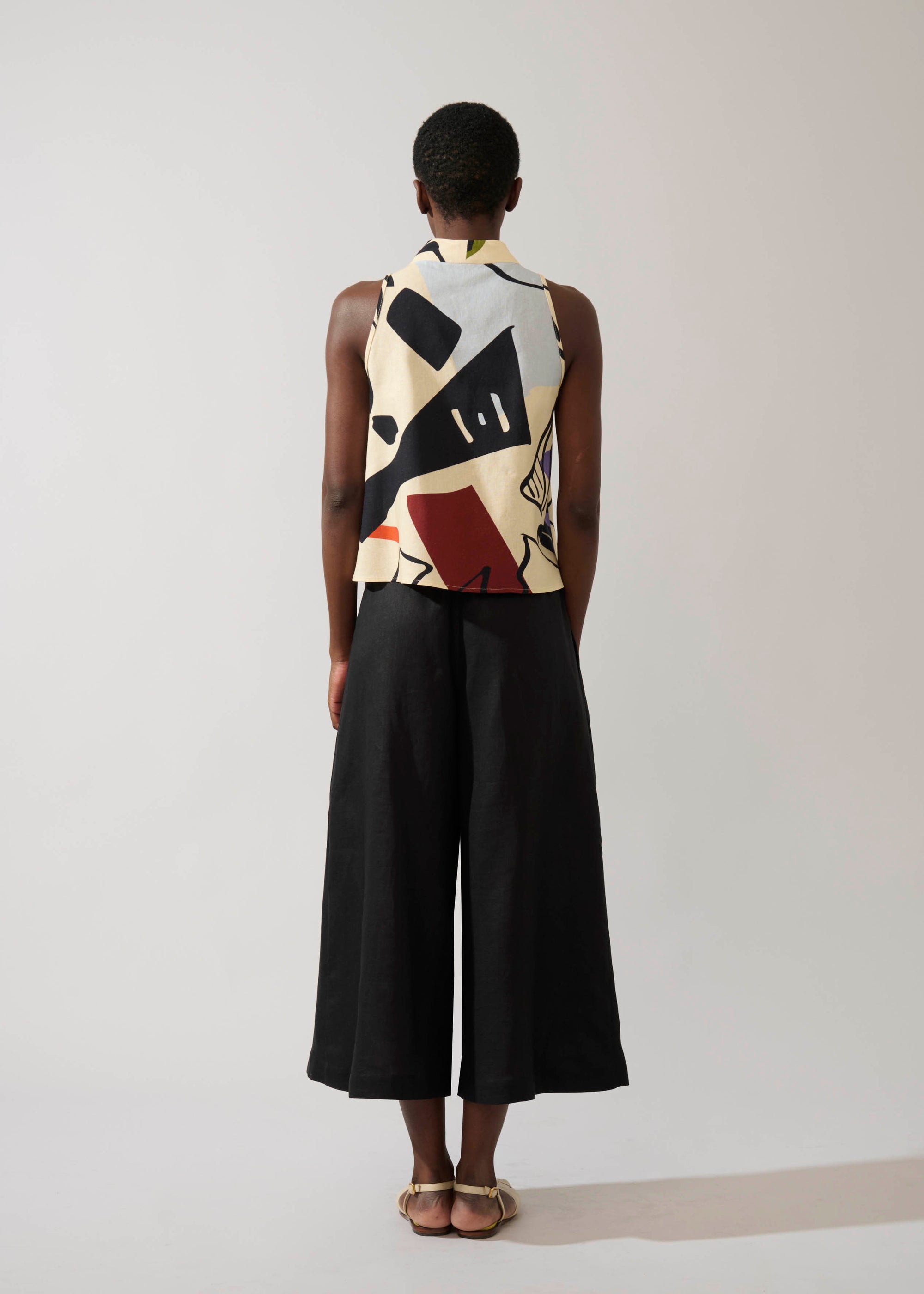 Pantalona Elástico Linho Liso