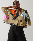 Max Cropped Linho Estampado