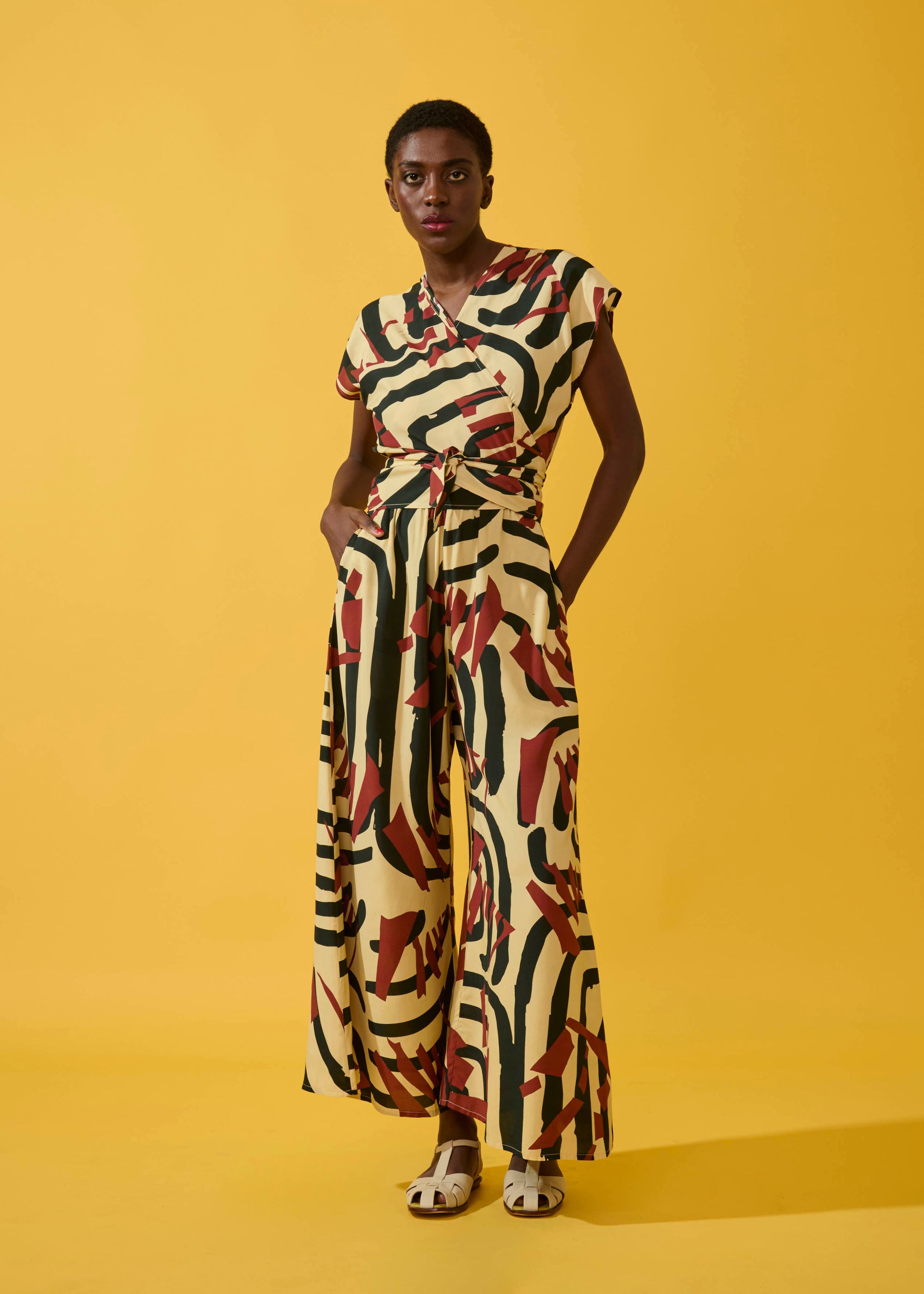 Macacão Nó Viscose Estampado