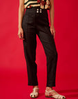 Calça Reta Linho Liso