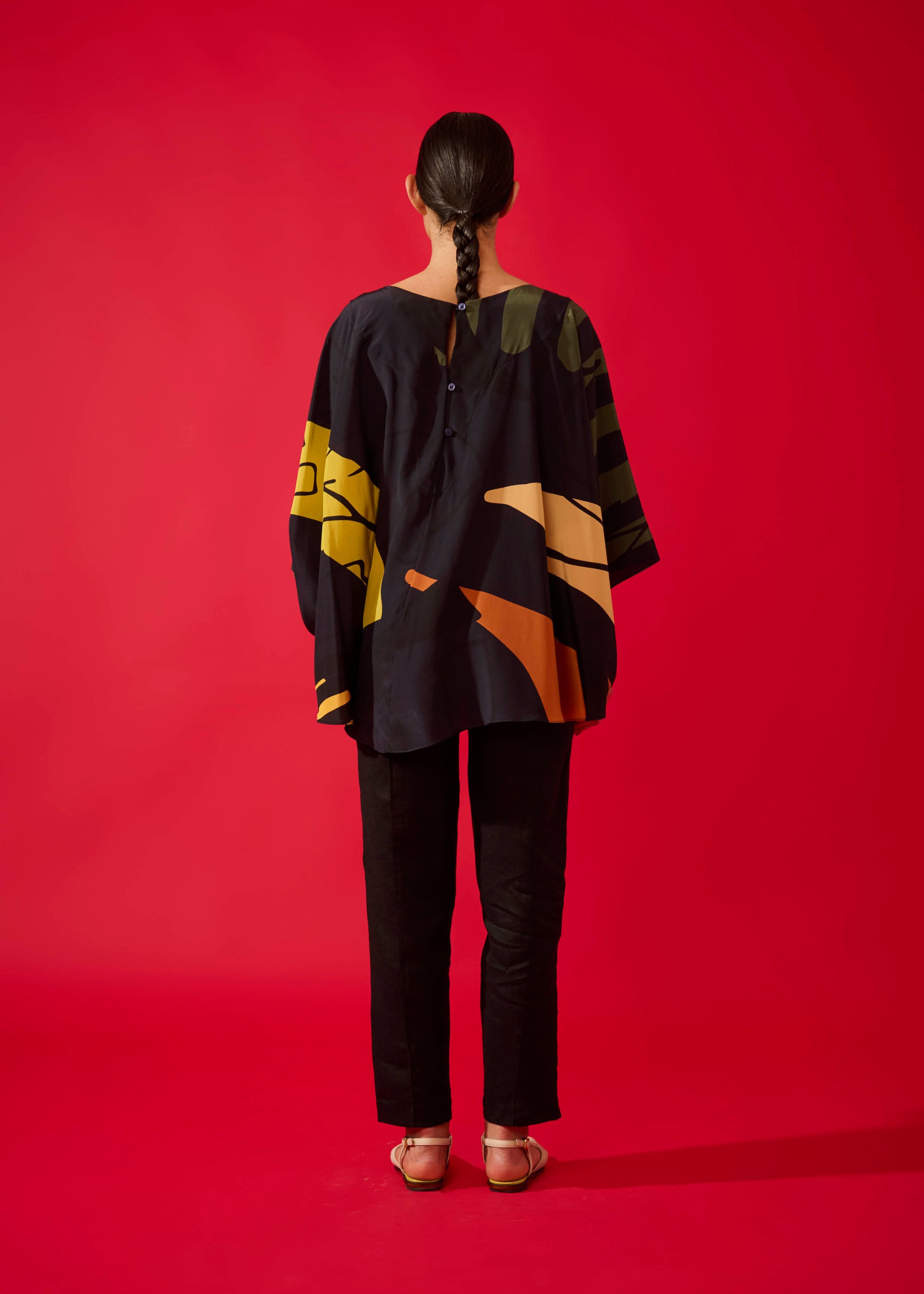 Top Libélula Seda Estampado