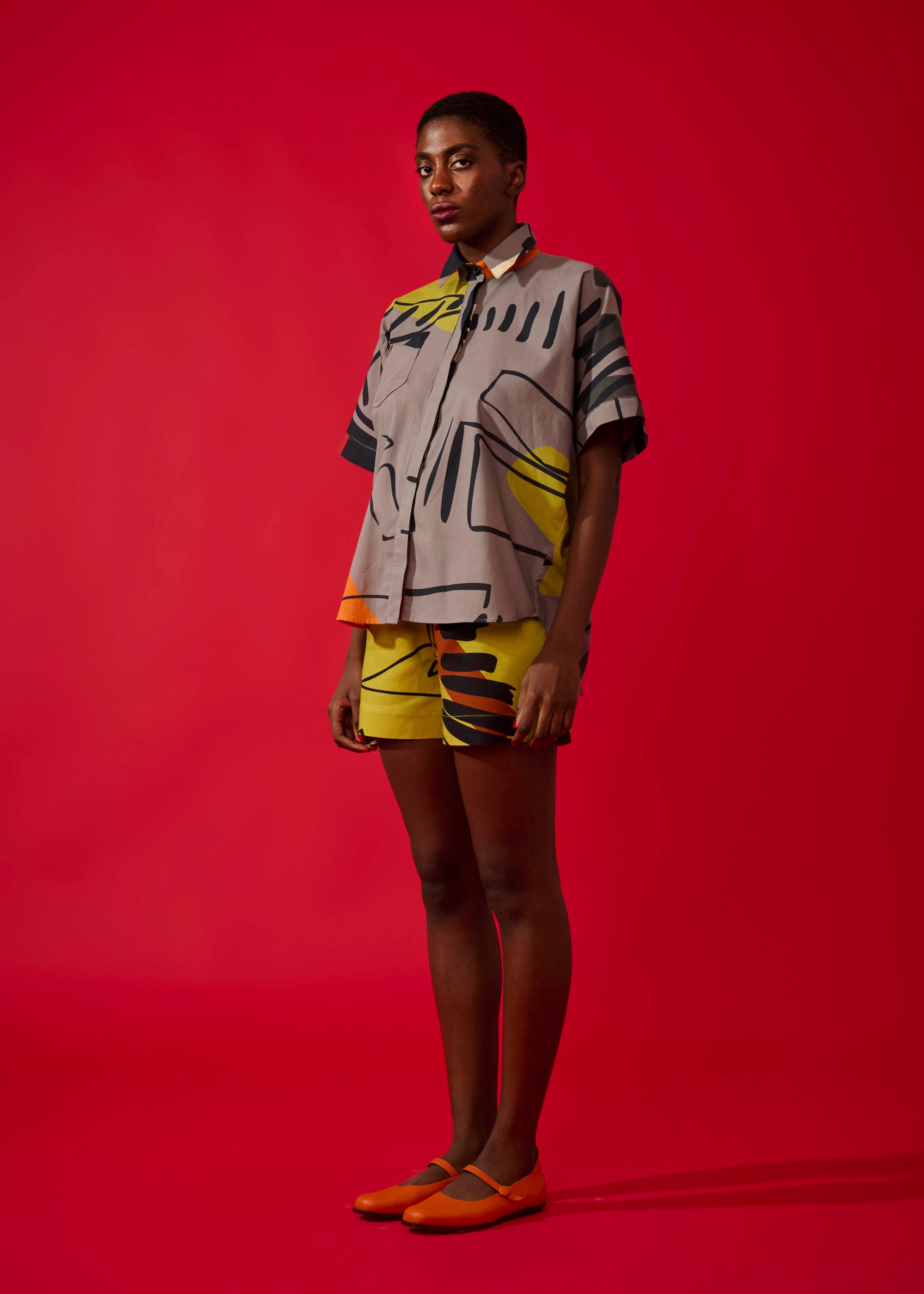 Camisa Tulipa Algodão Estampado