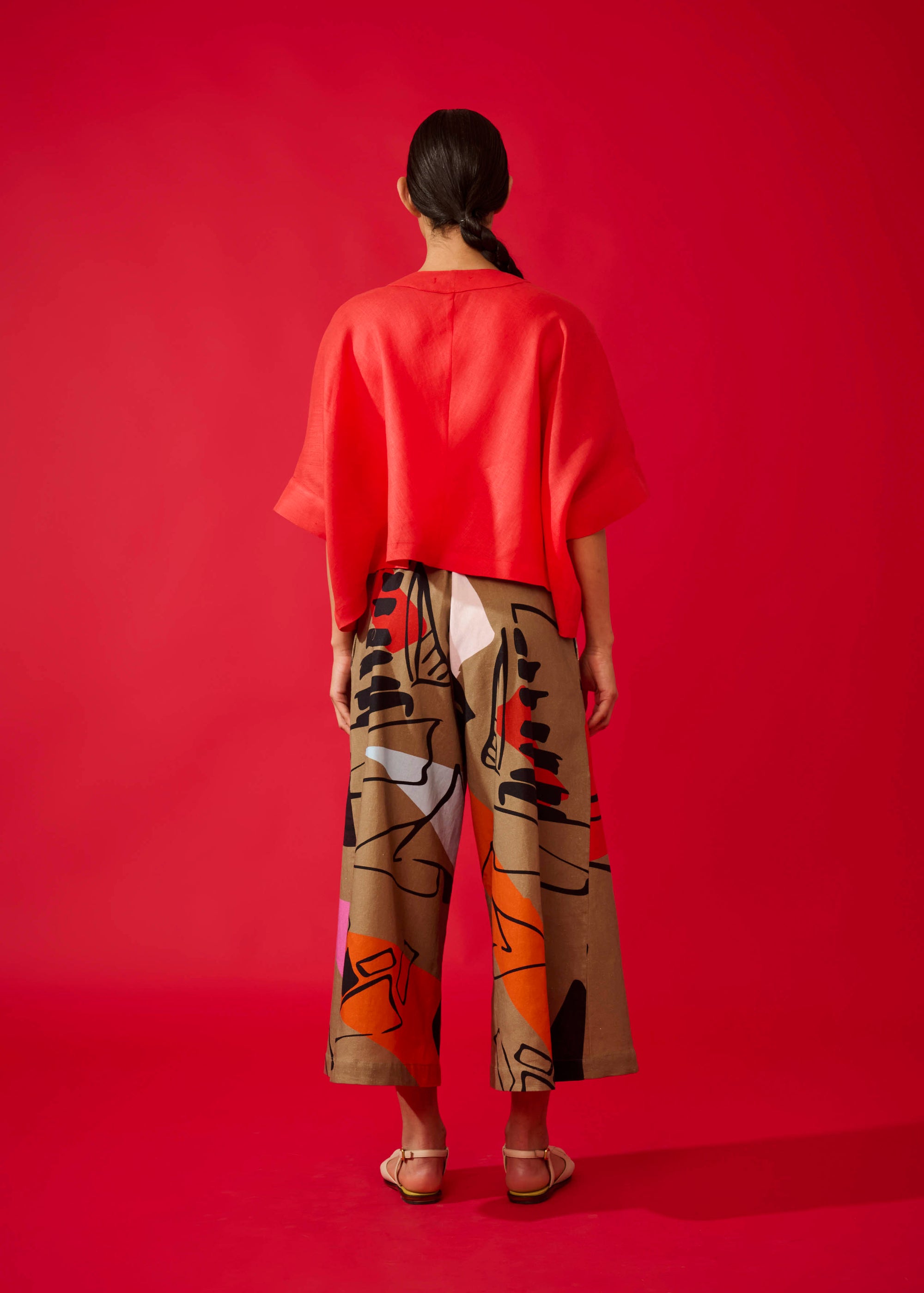 Cropped Tunísia Linho Liso