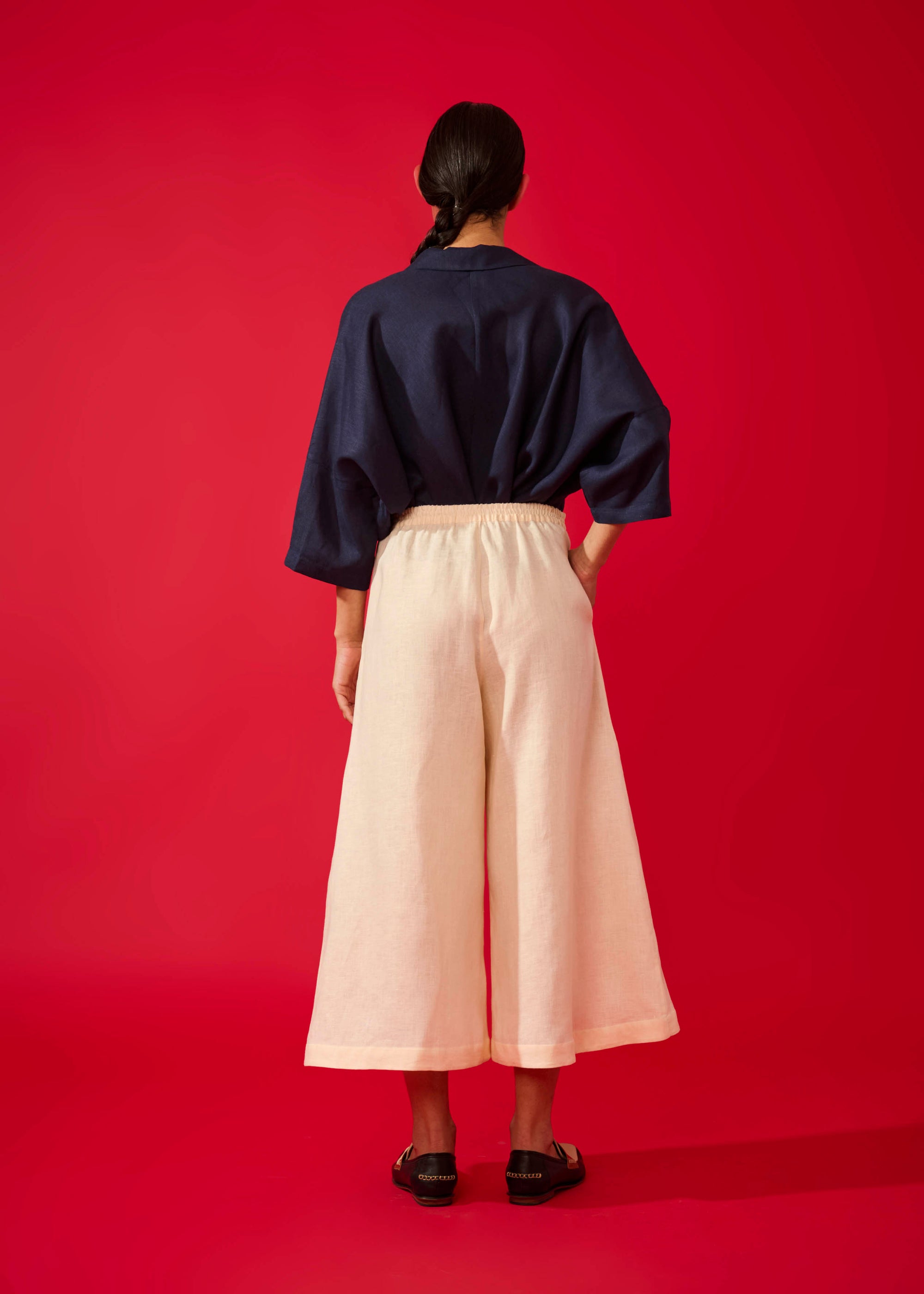 Pantalona Elástico Linho Liso