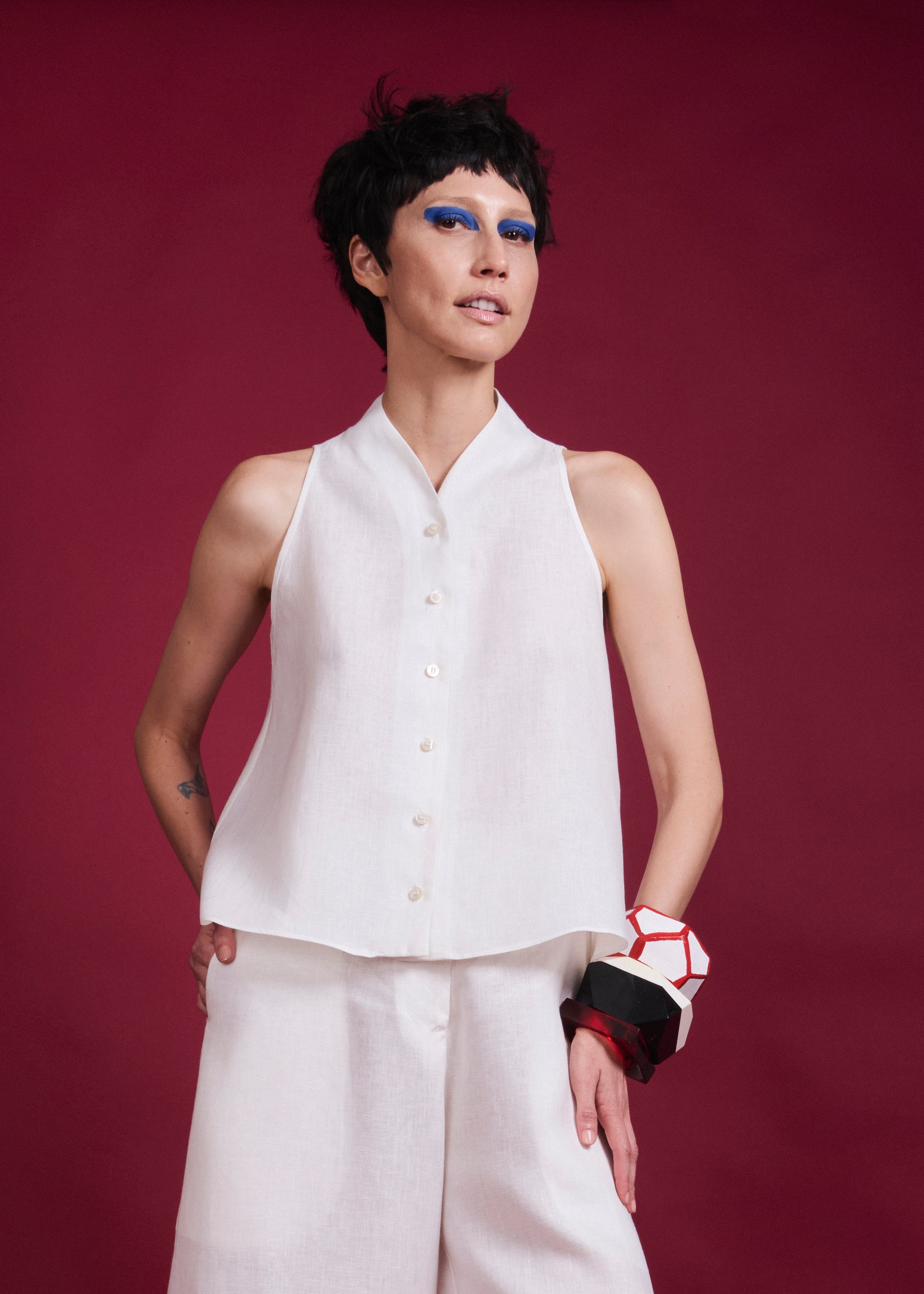 Regata Trapézio Linho Liso