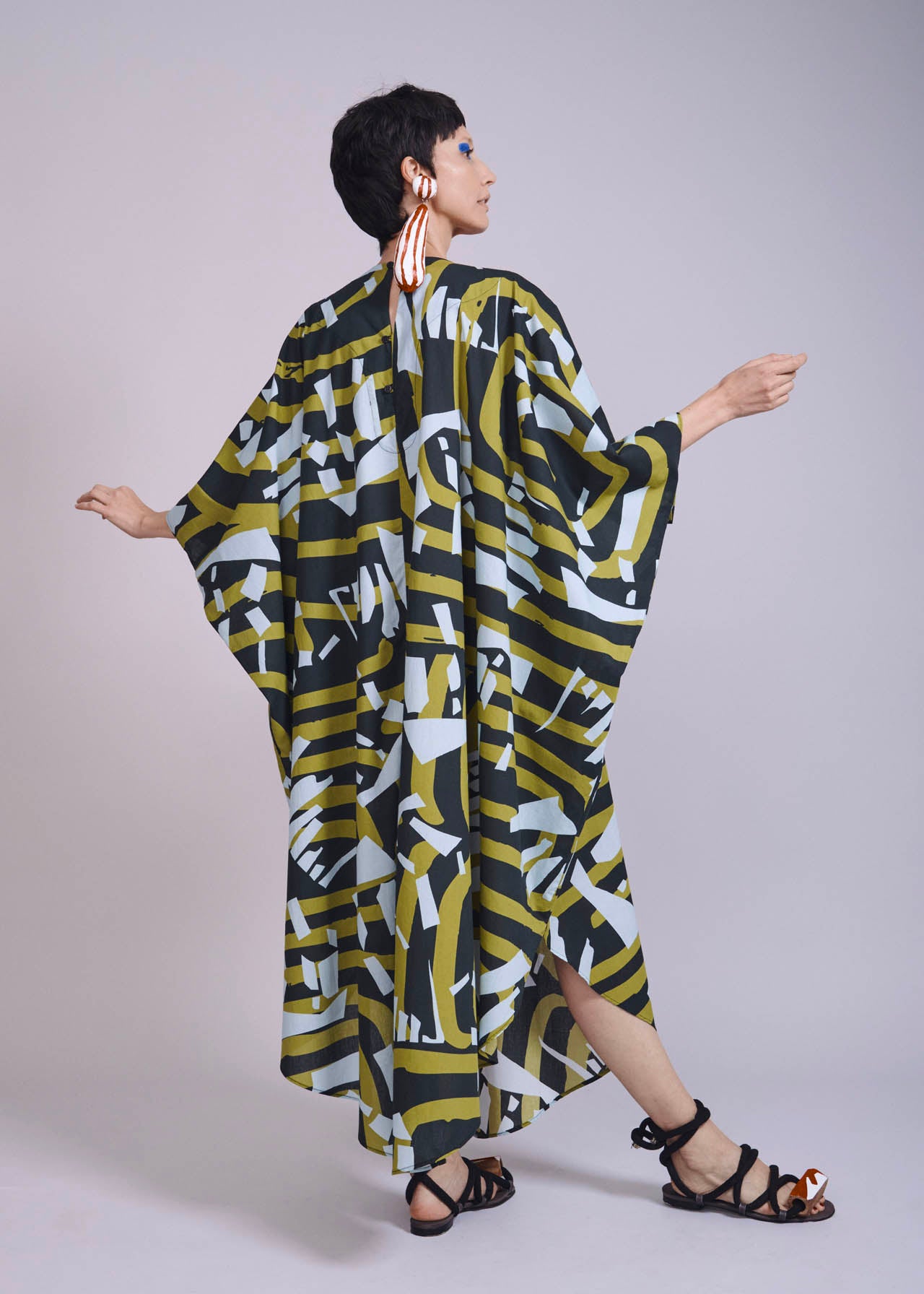 Vestido Libélula Algodão Estampado