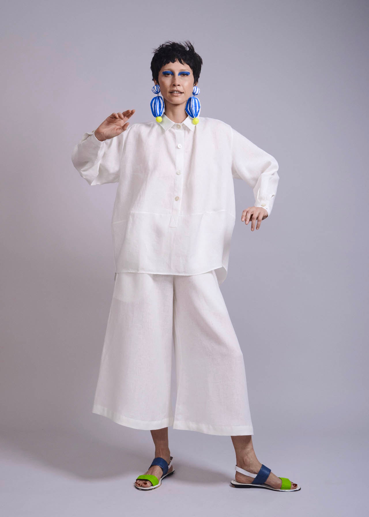 Pantalona Elástico Linho Liso