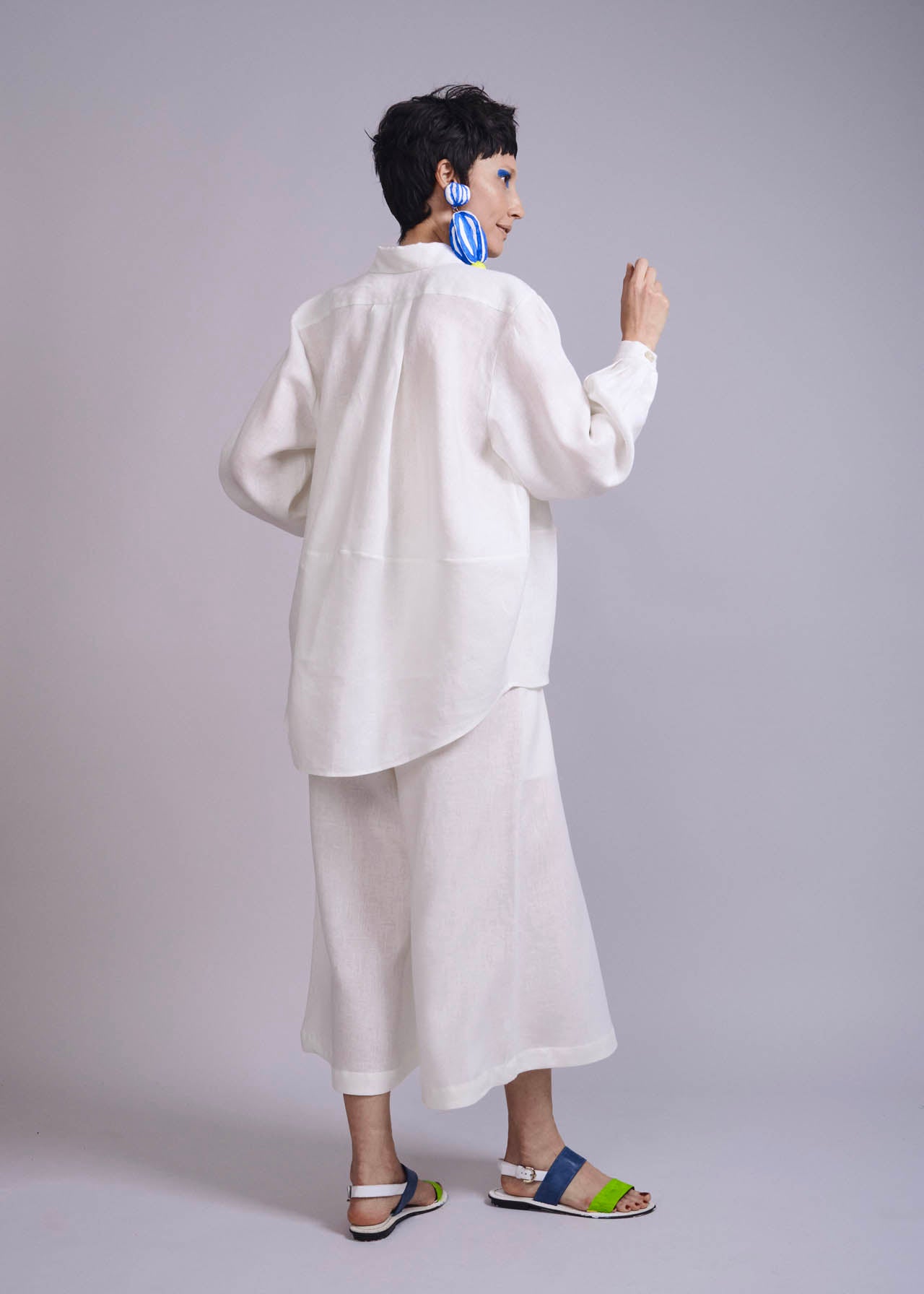 Pantalona Elástico Linho Liso