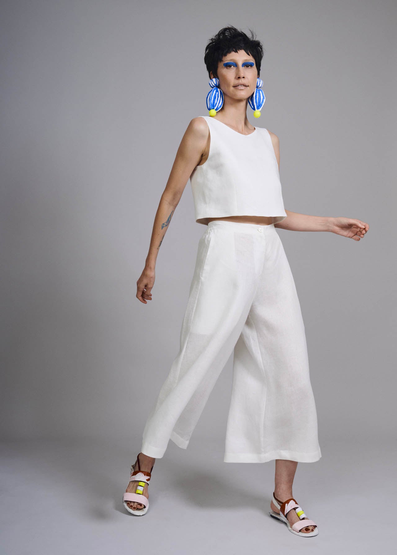 Pantalona Elástico Linho Liso