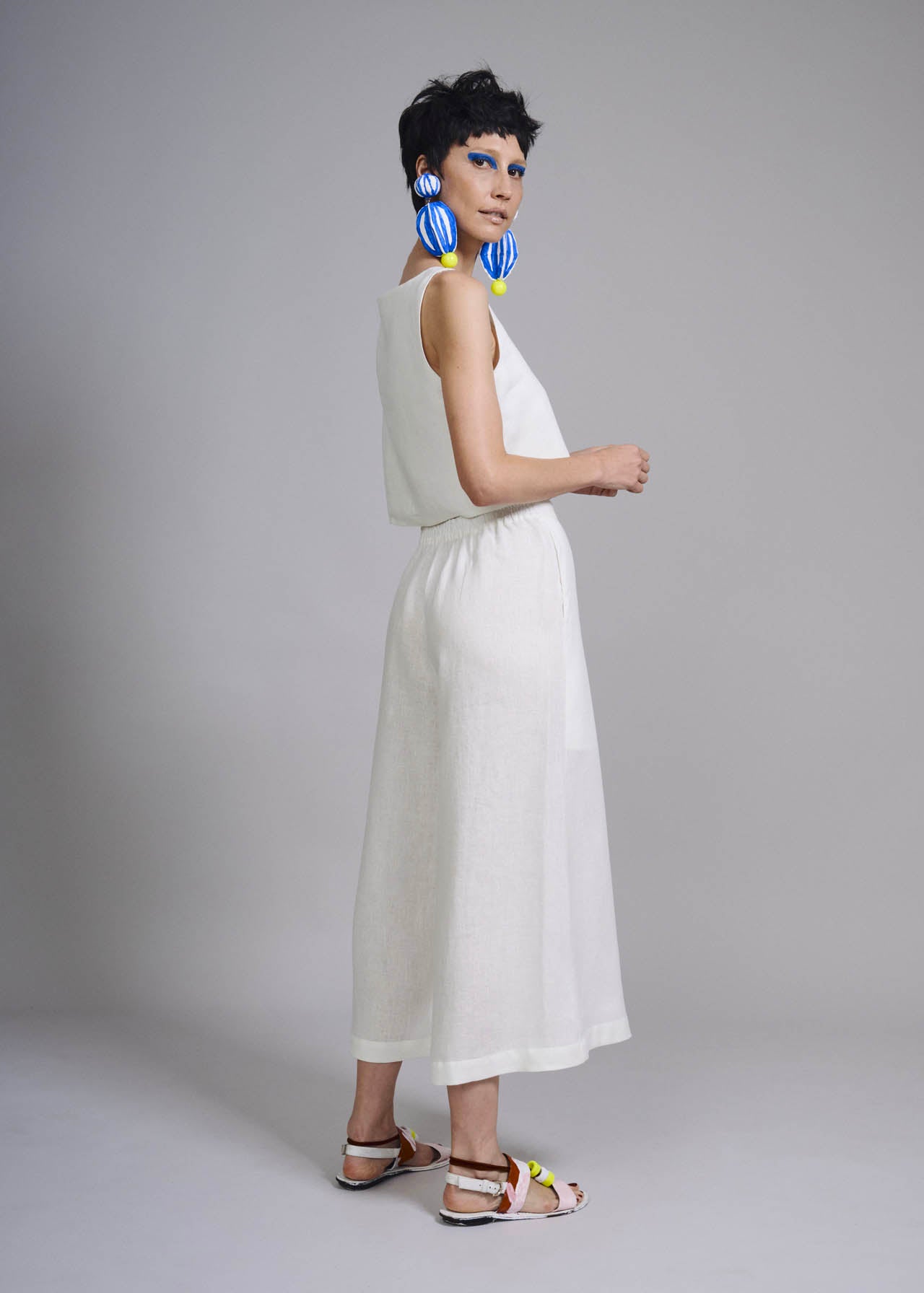 Pantalona Elástico Linho Liso