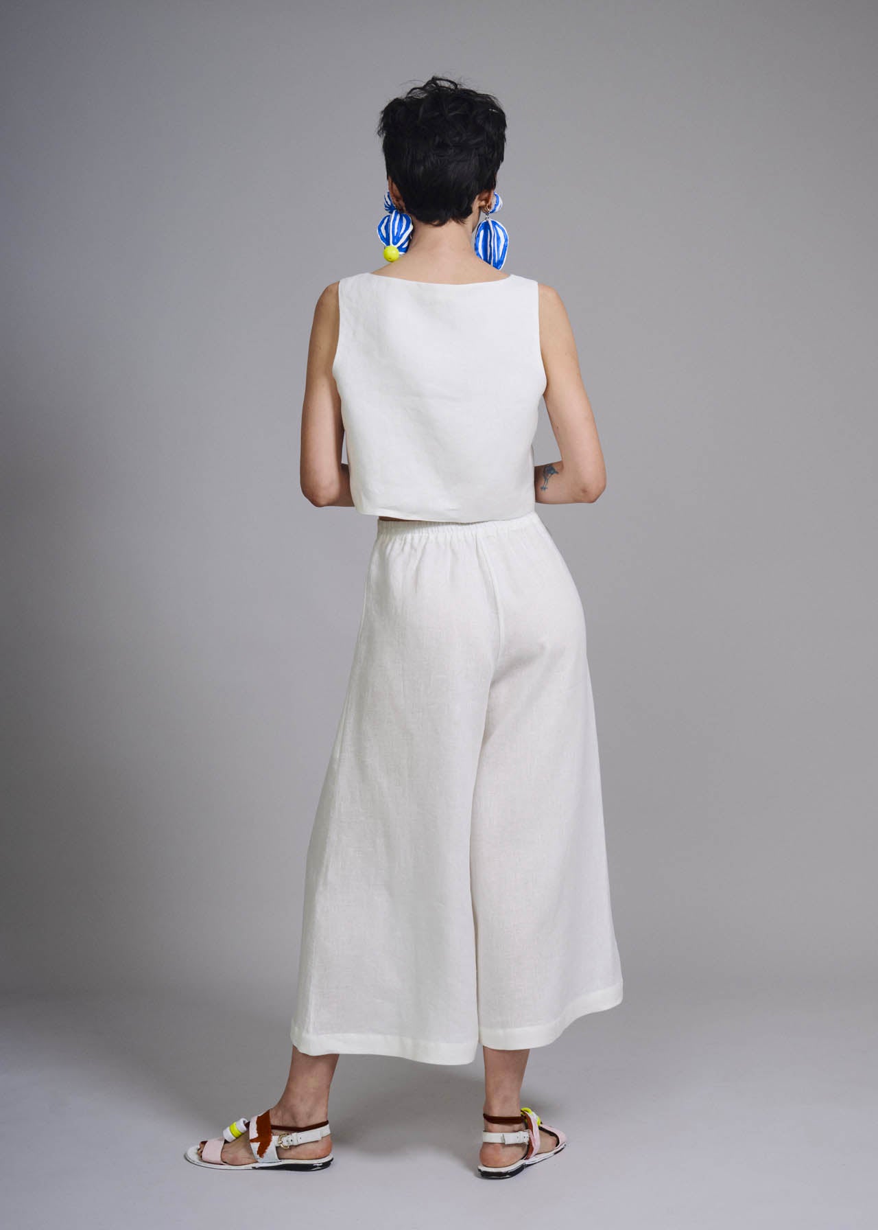 Pantalona Elástico Linho Liso