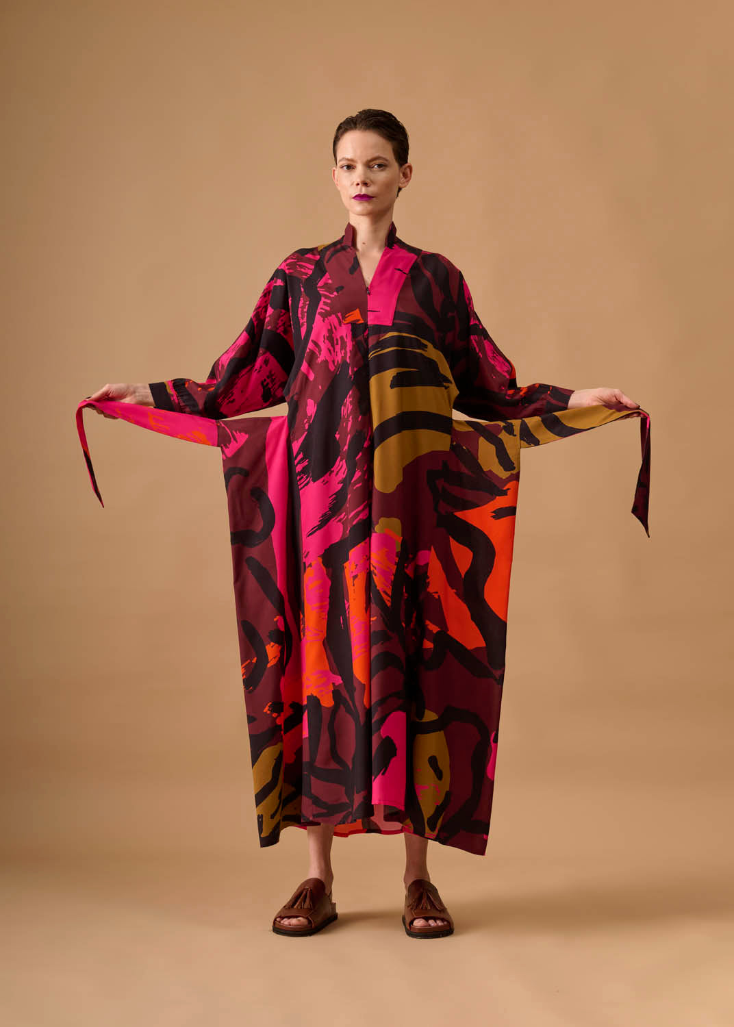 Vestido Bata Viscose Estampado