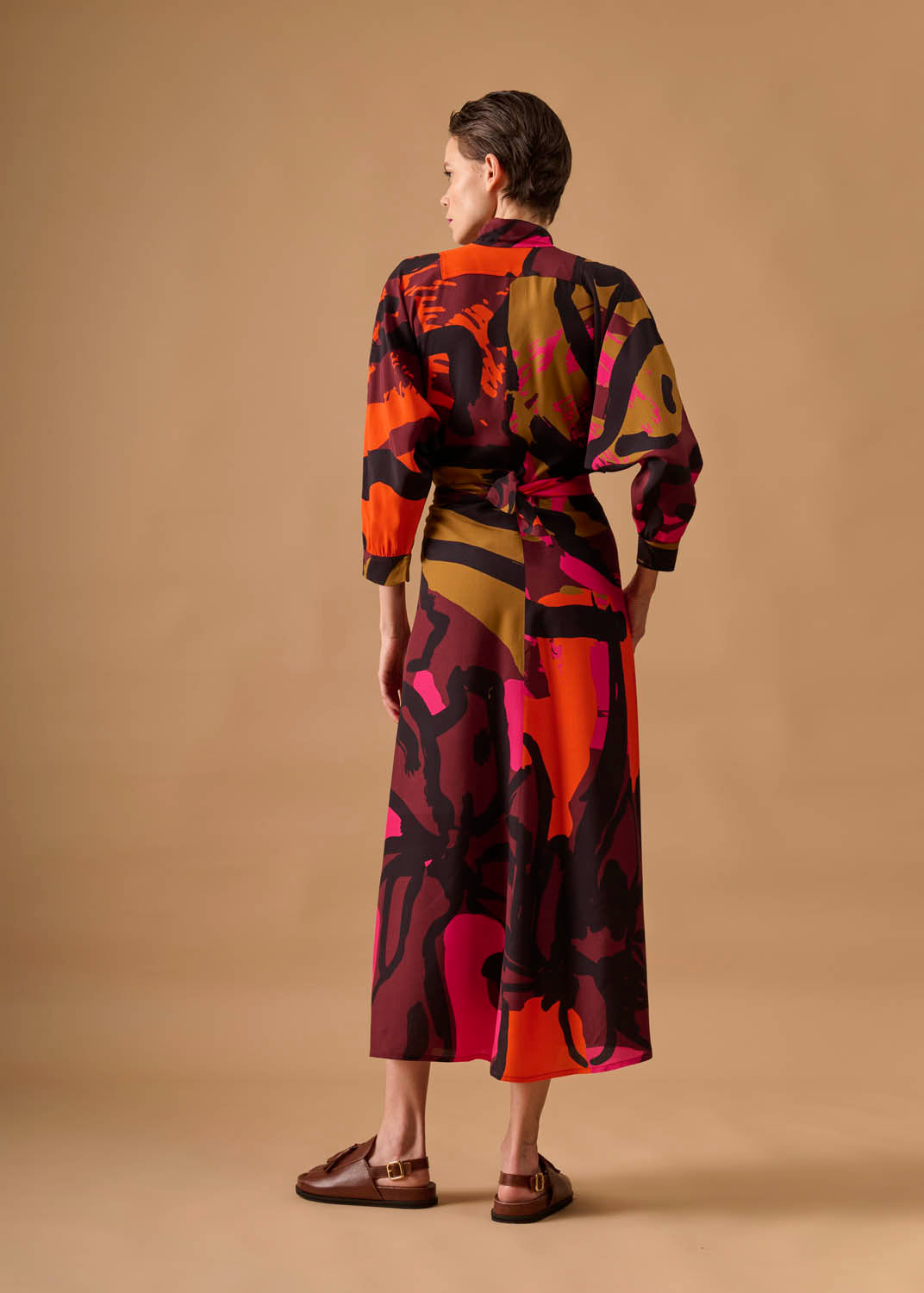 Vestido Bata Viscose Estampado