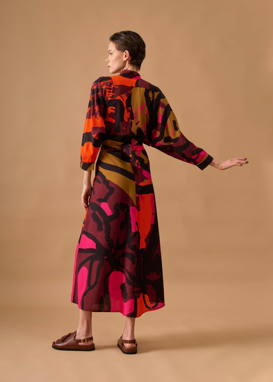 Vestido Bata Viscose Estampado