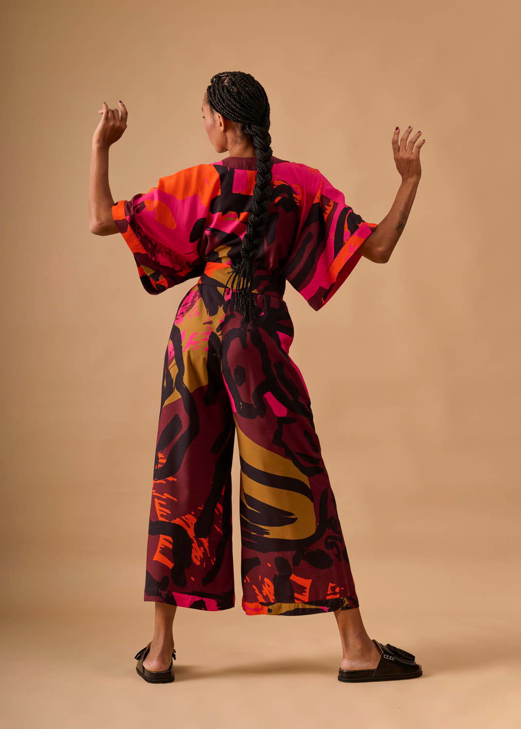 Macacão Moldura Viscose Estampado