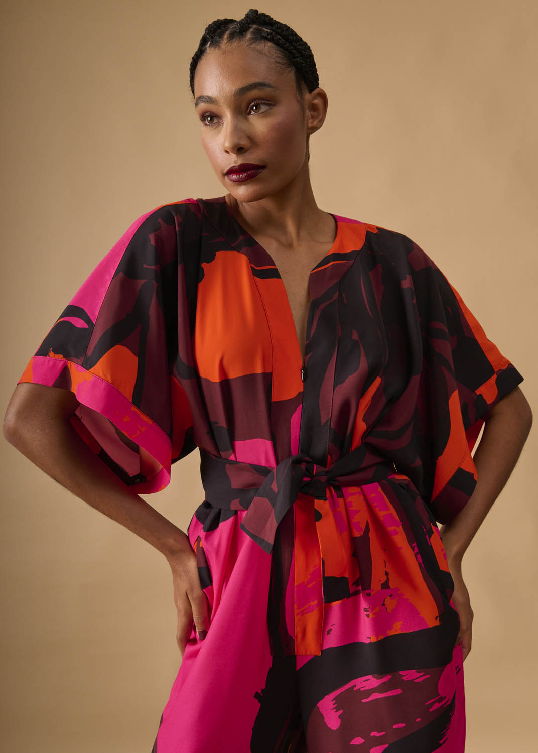 Macacão Moldura Viscose Estampado