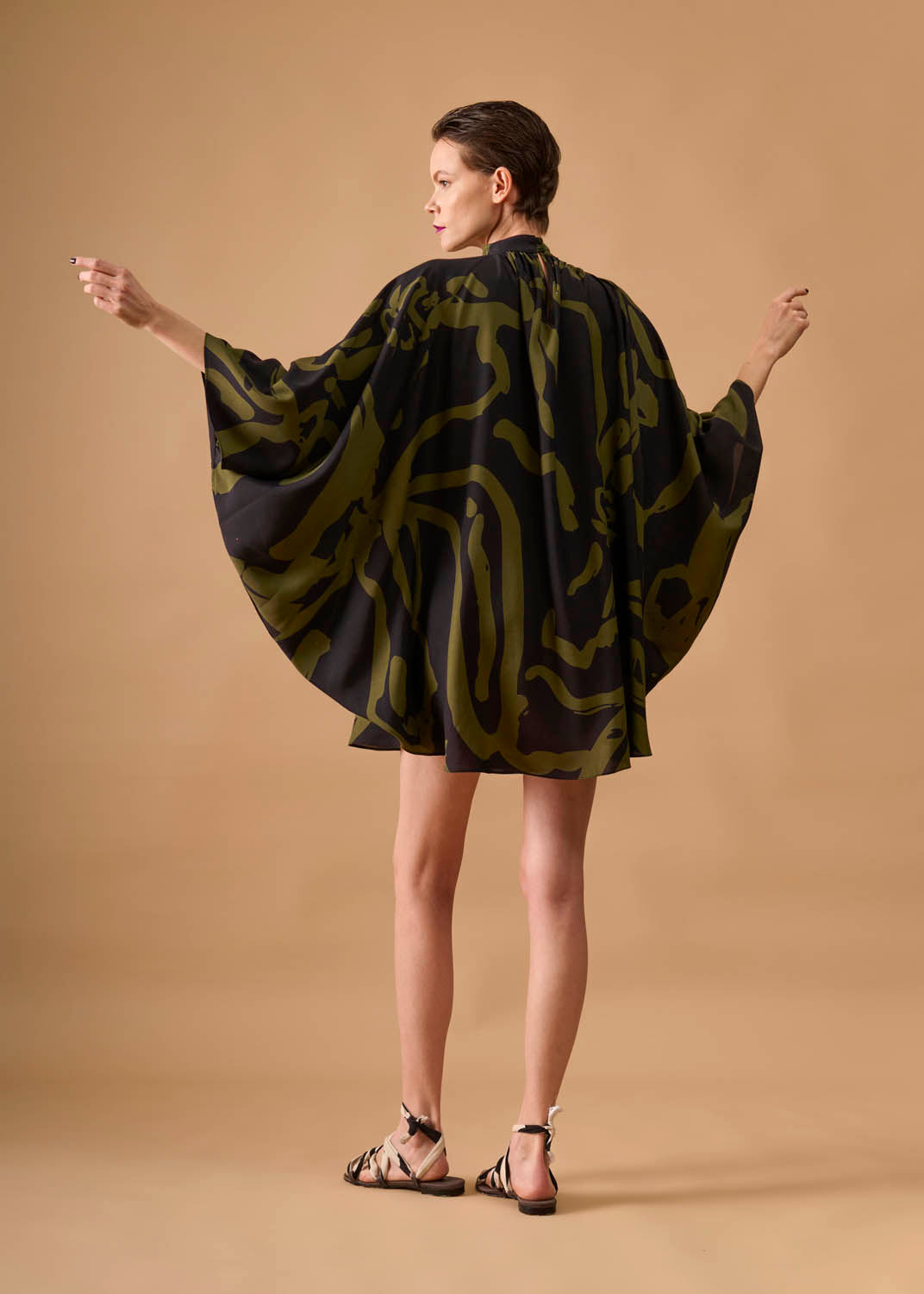 Vestido Escudo Viscose Estampado