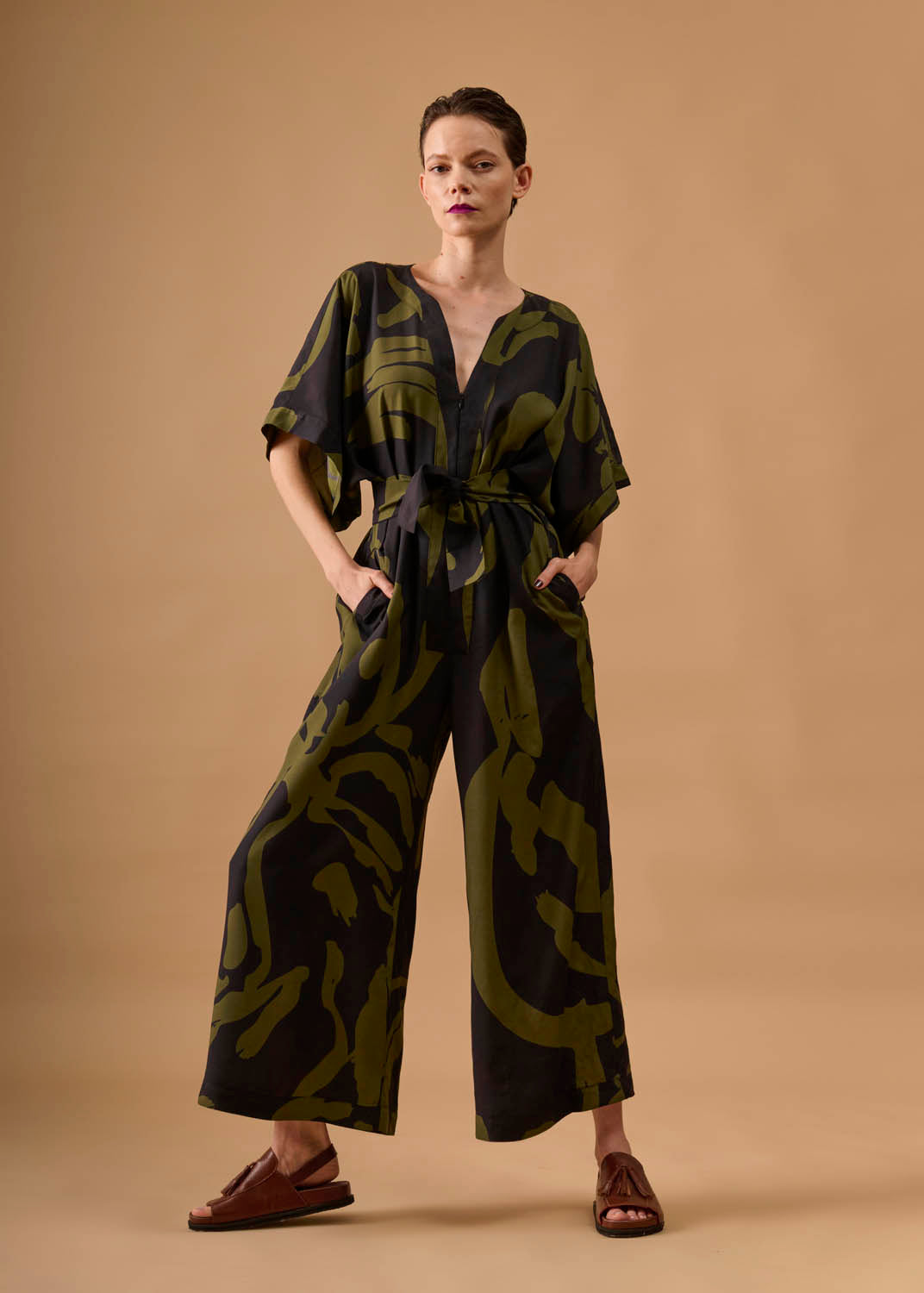 Macacão Moldura Viscose Estampado