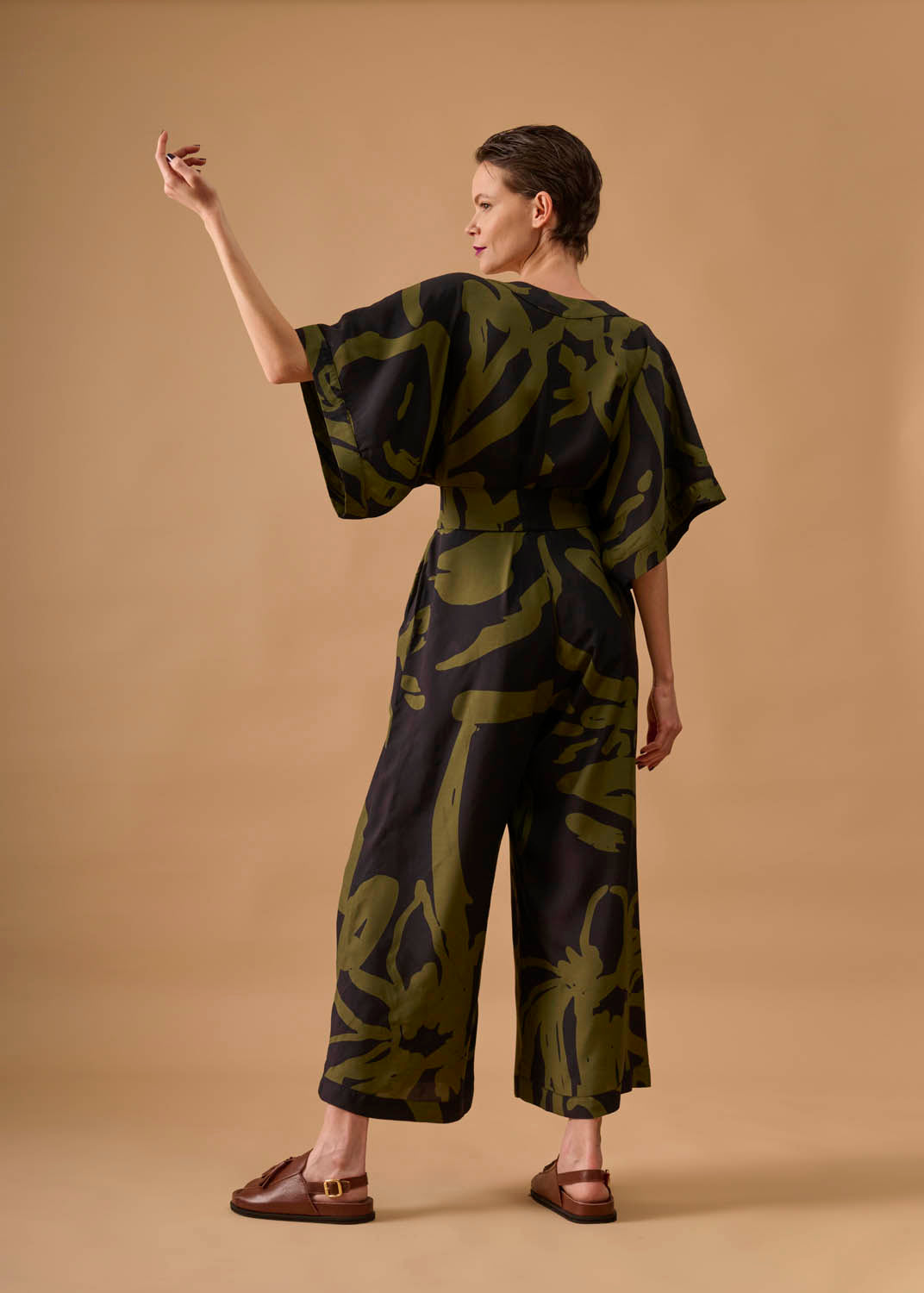 Macacão Moldura Viscose Estampado