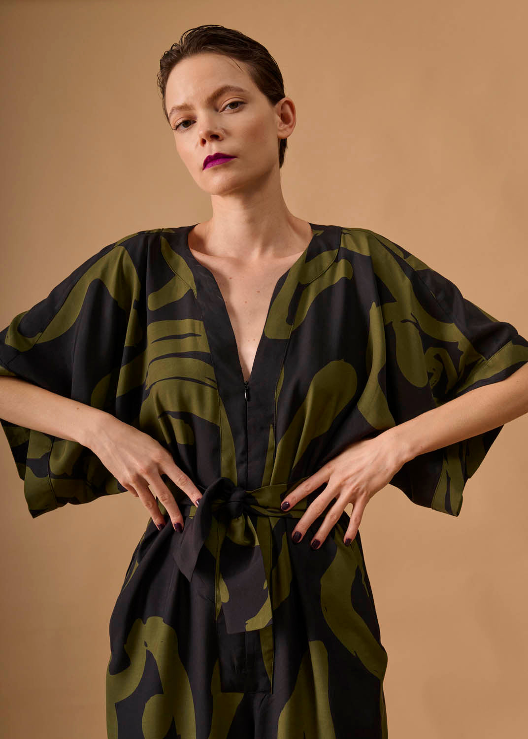 Macacão Moldura Viscose Estampado