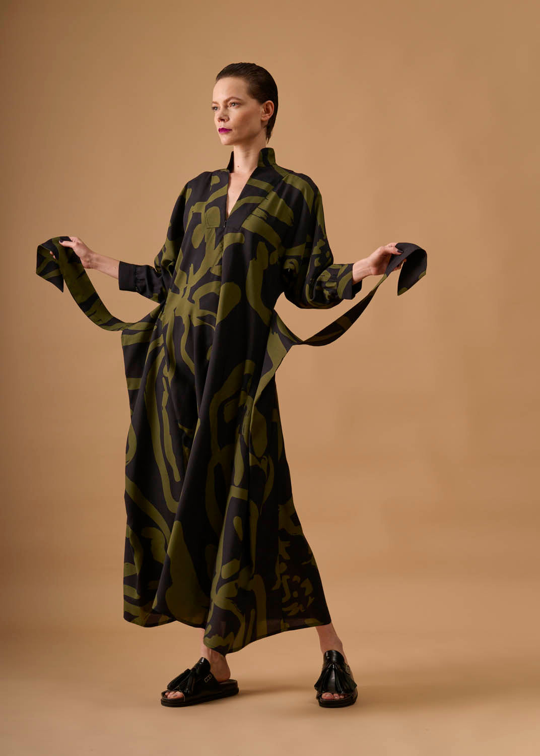 Vestido Bata Viscose Estampado