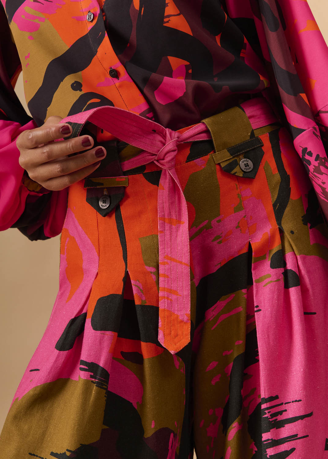 Calça Armadura Linho Estampado