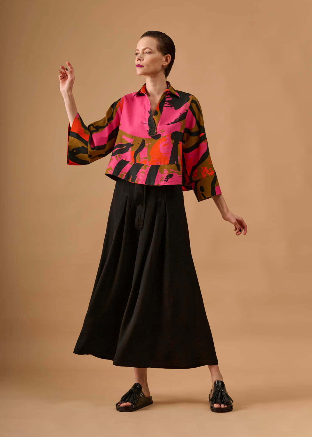 Calça Armadura Crepe Liso