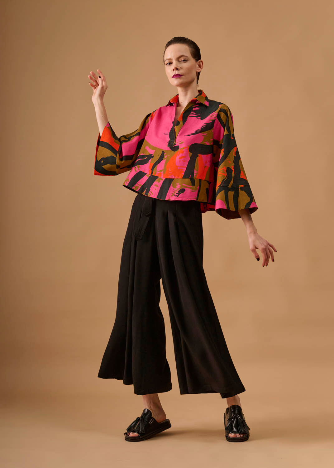 Calça Armadura Crepe Liso