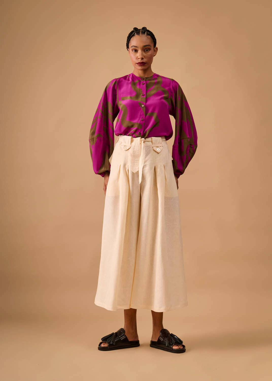 Camisa Sino Seda Estampada