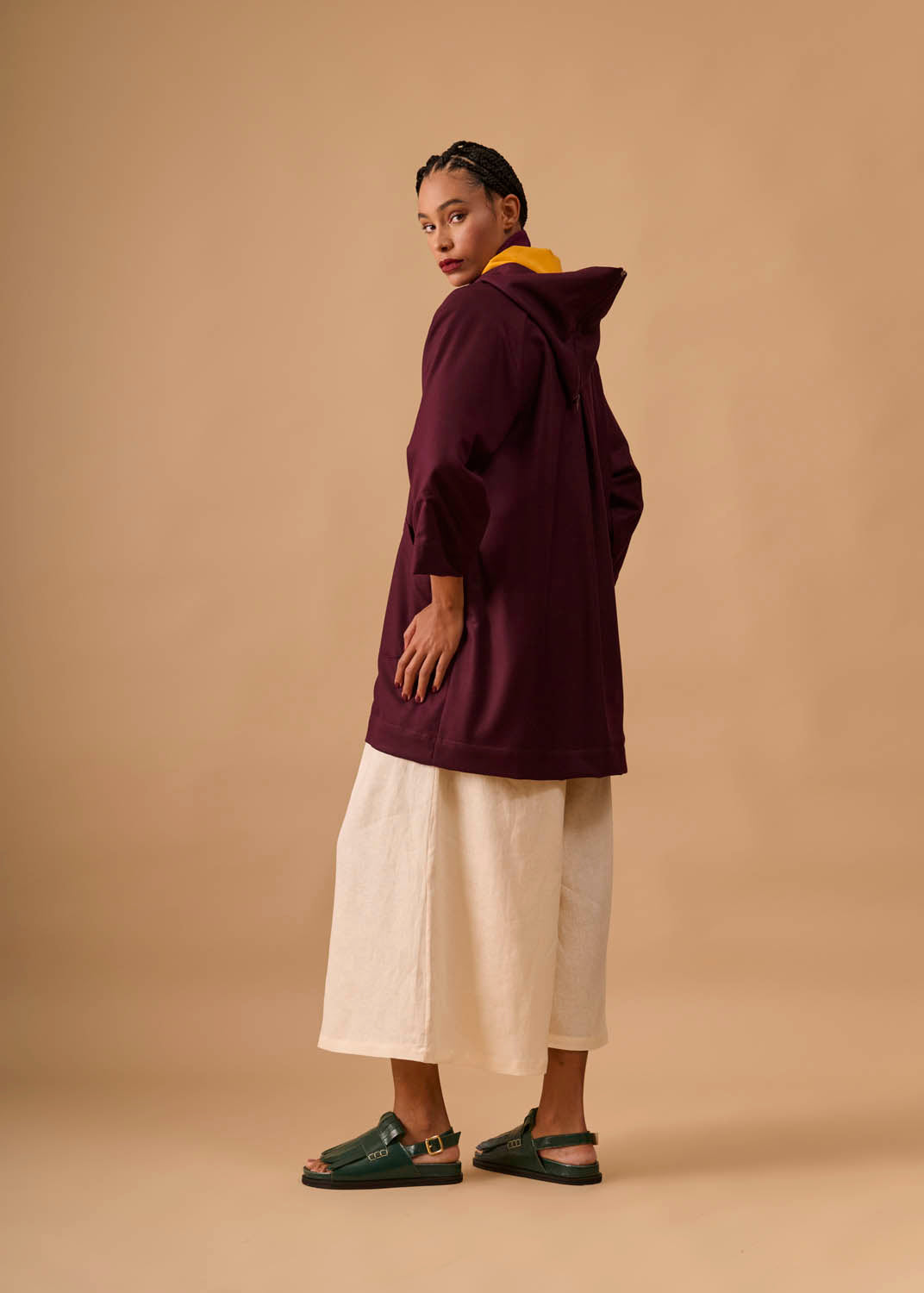 Casaco Capuz Tencell Liso