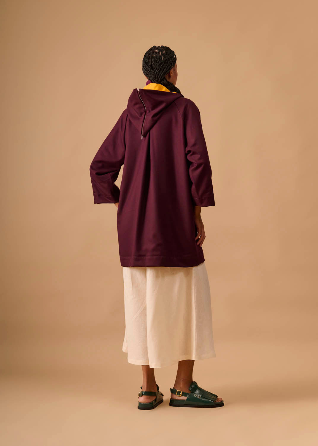 Casaco Capuz Tencell Liso